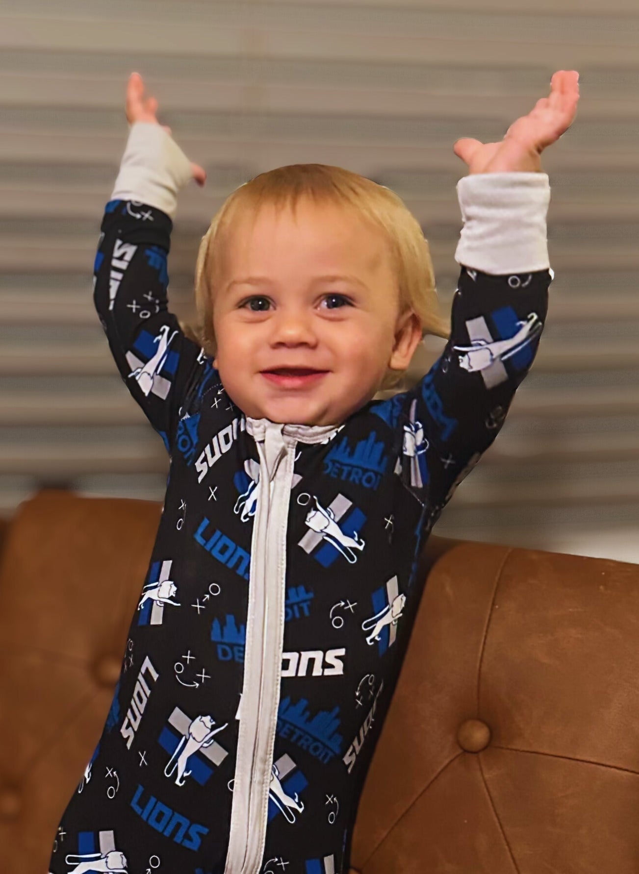 Zippered Romper (Great Lakes Gridiron)