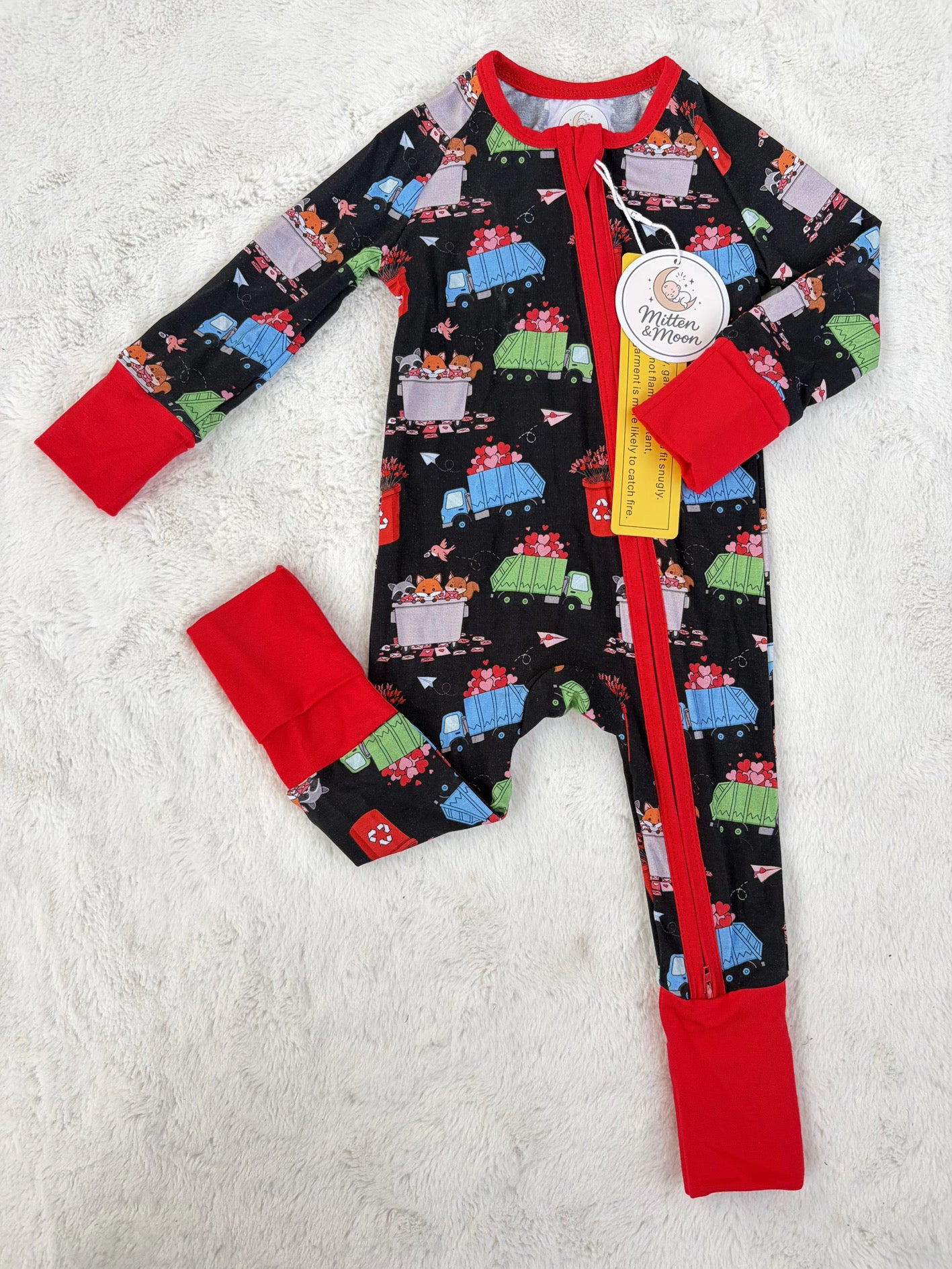 Zippered Romper (Love Stinks)