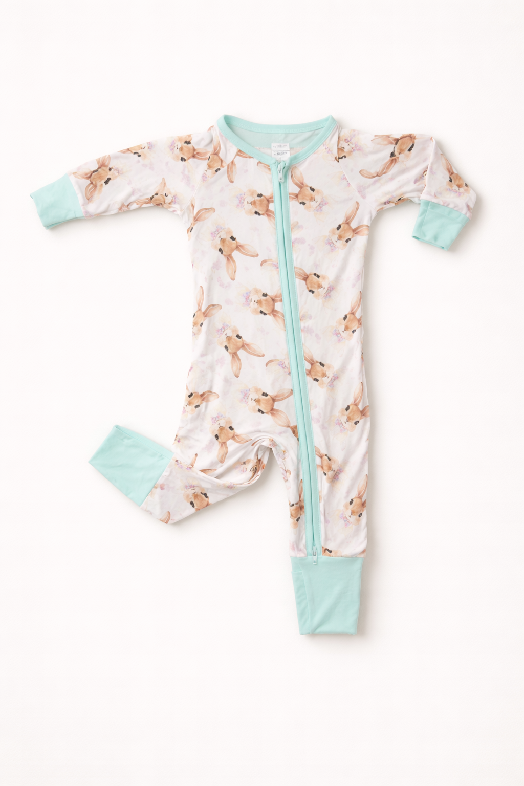 Ruffled Zippered Romper + Zippered Romper (Boho Bunnies)