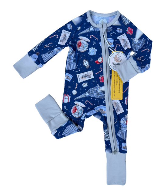 Zippered Romper (Midnight Train to Mackinac)