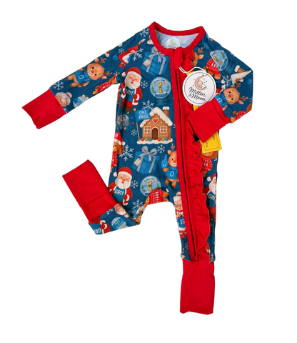 Ruffled Zippered Romper (Merry GRIT-Mas)
