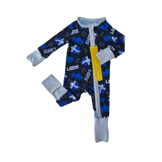 Zippered Romper (Great Lakes Gridiron)